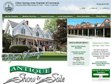 Tablet Screenshot of cliftonspringschamber.com